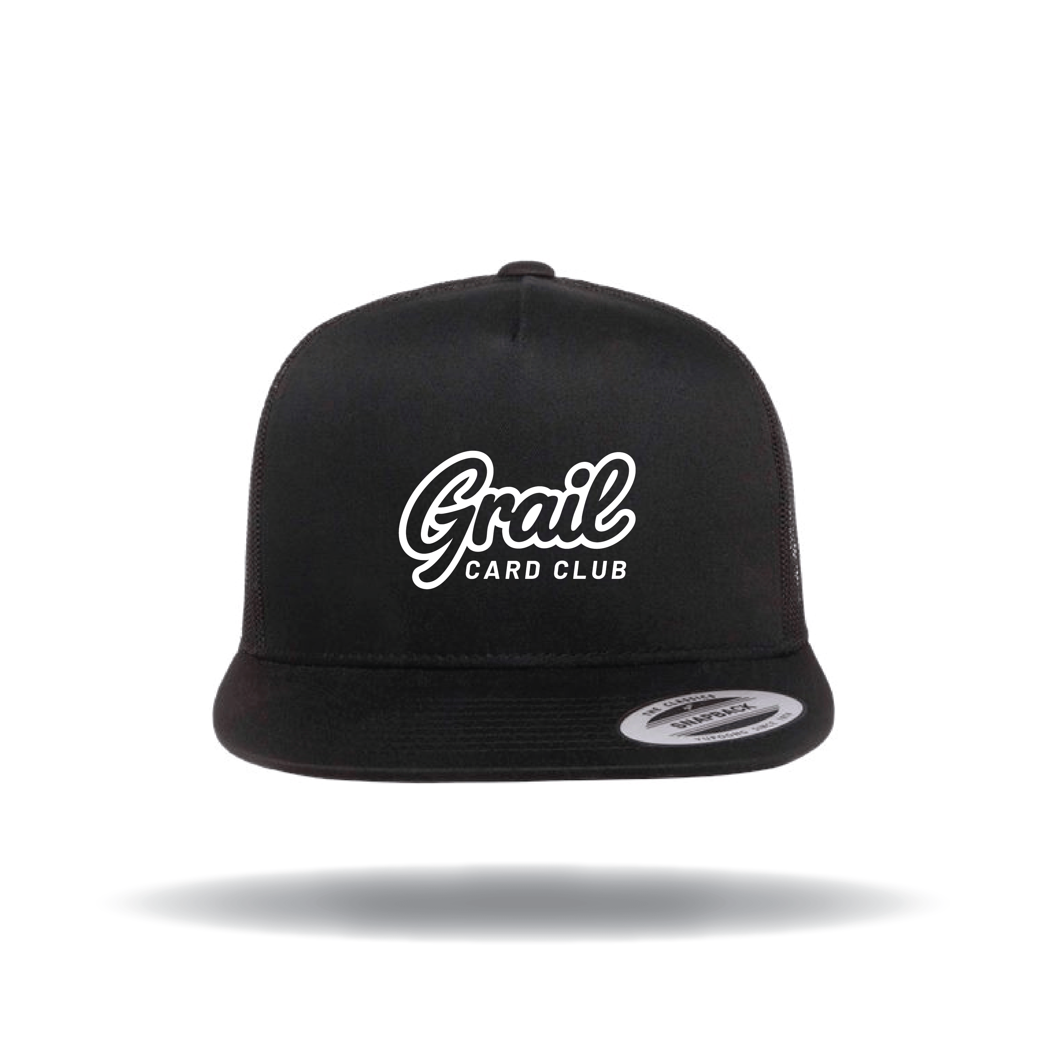 Grail Black Flat Bill Trucker