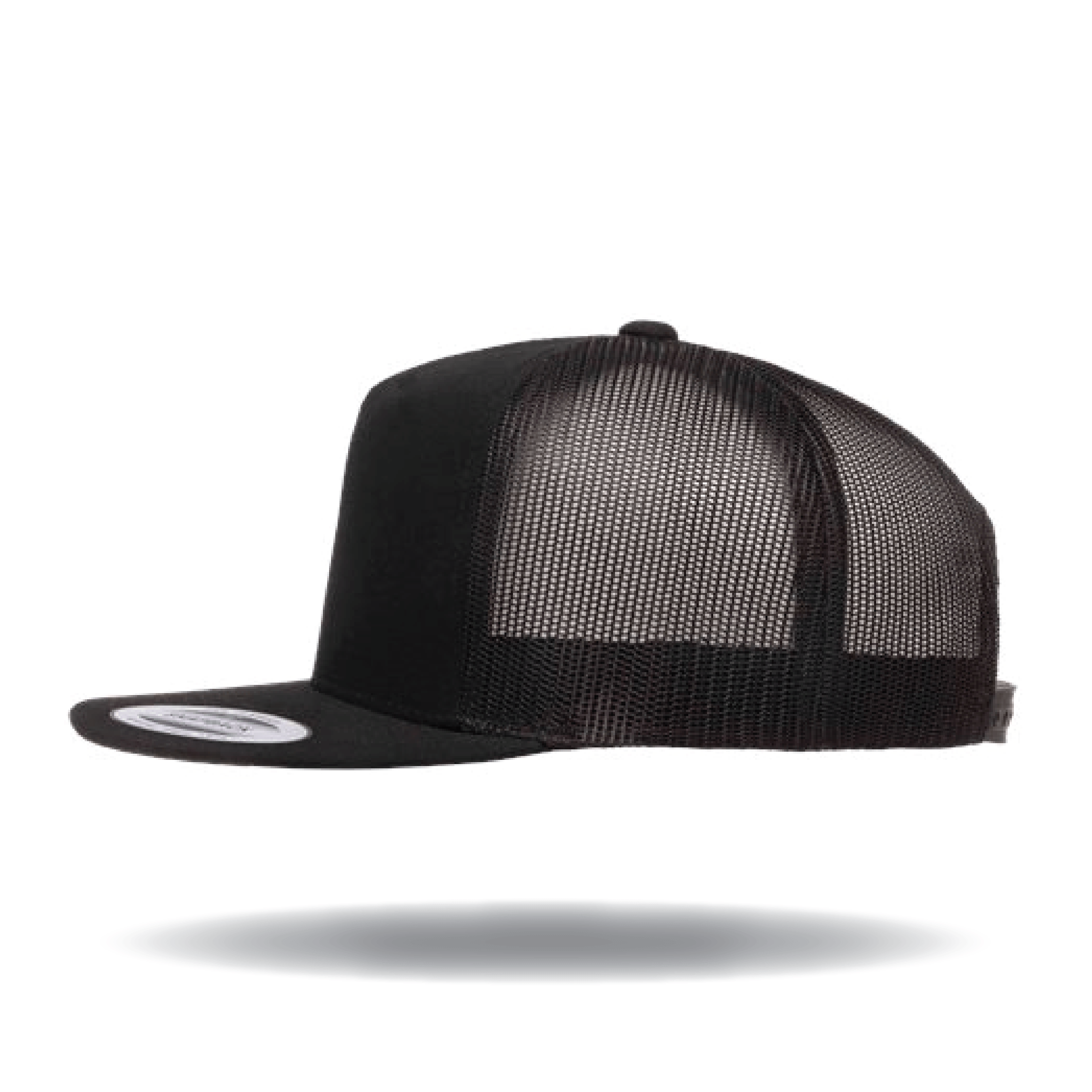 Grail Black Flat Bill Trucker