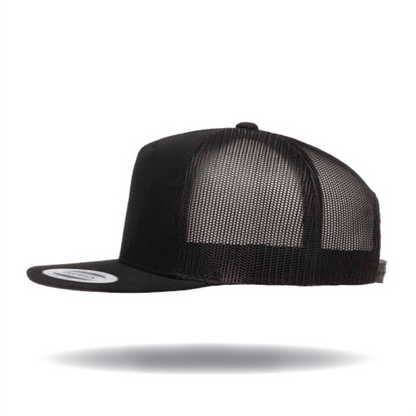 Grail Black Flat Bill Trucker